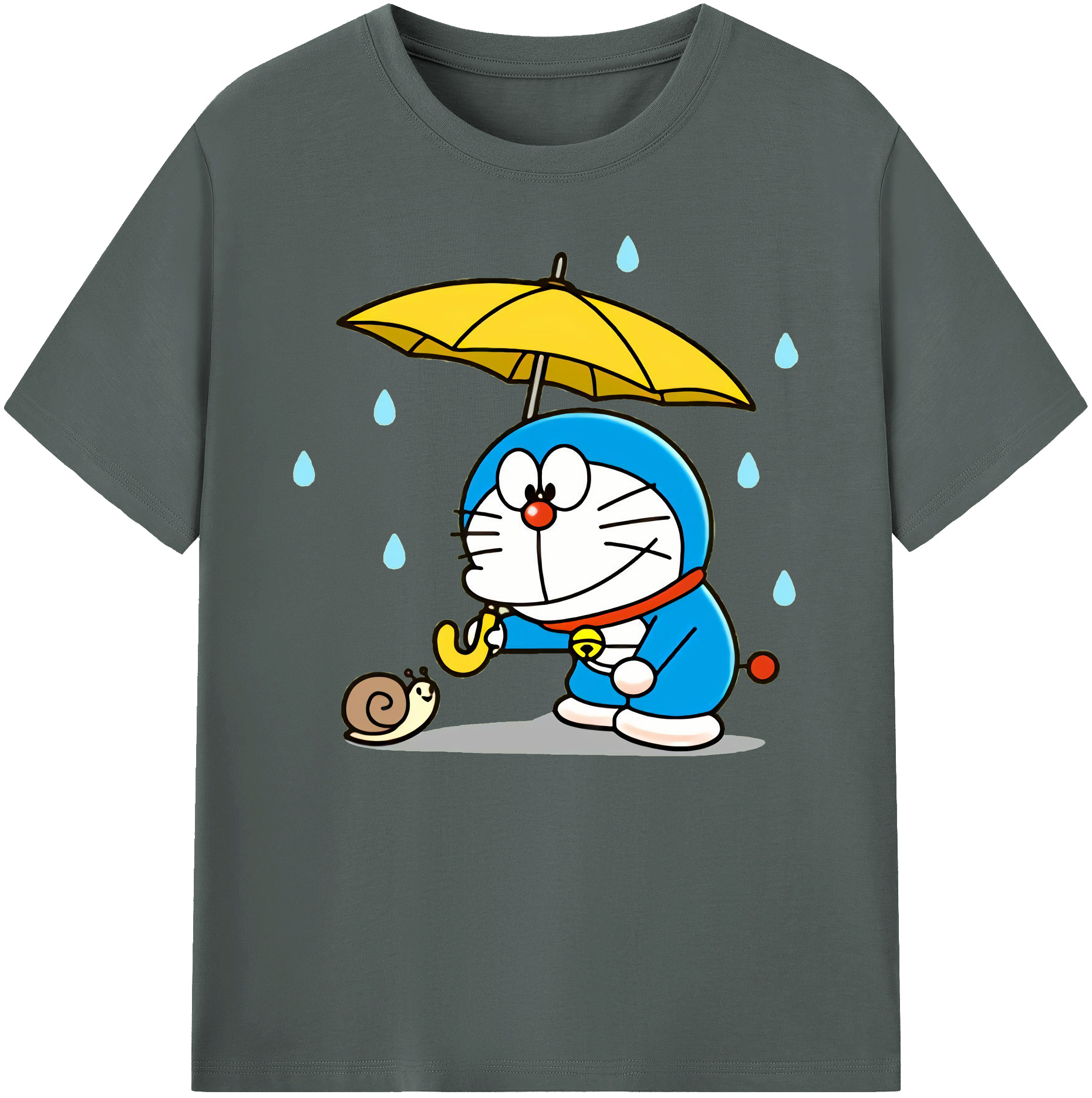 （画像用） ドラえもん Doraemon 綿100％ メンズ半袖Tシャツ｜肌触りやわらか＆通気性